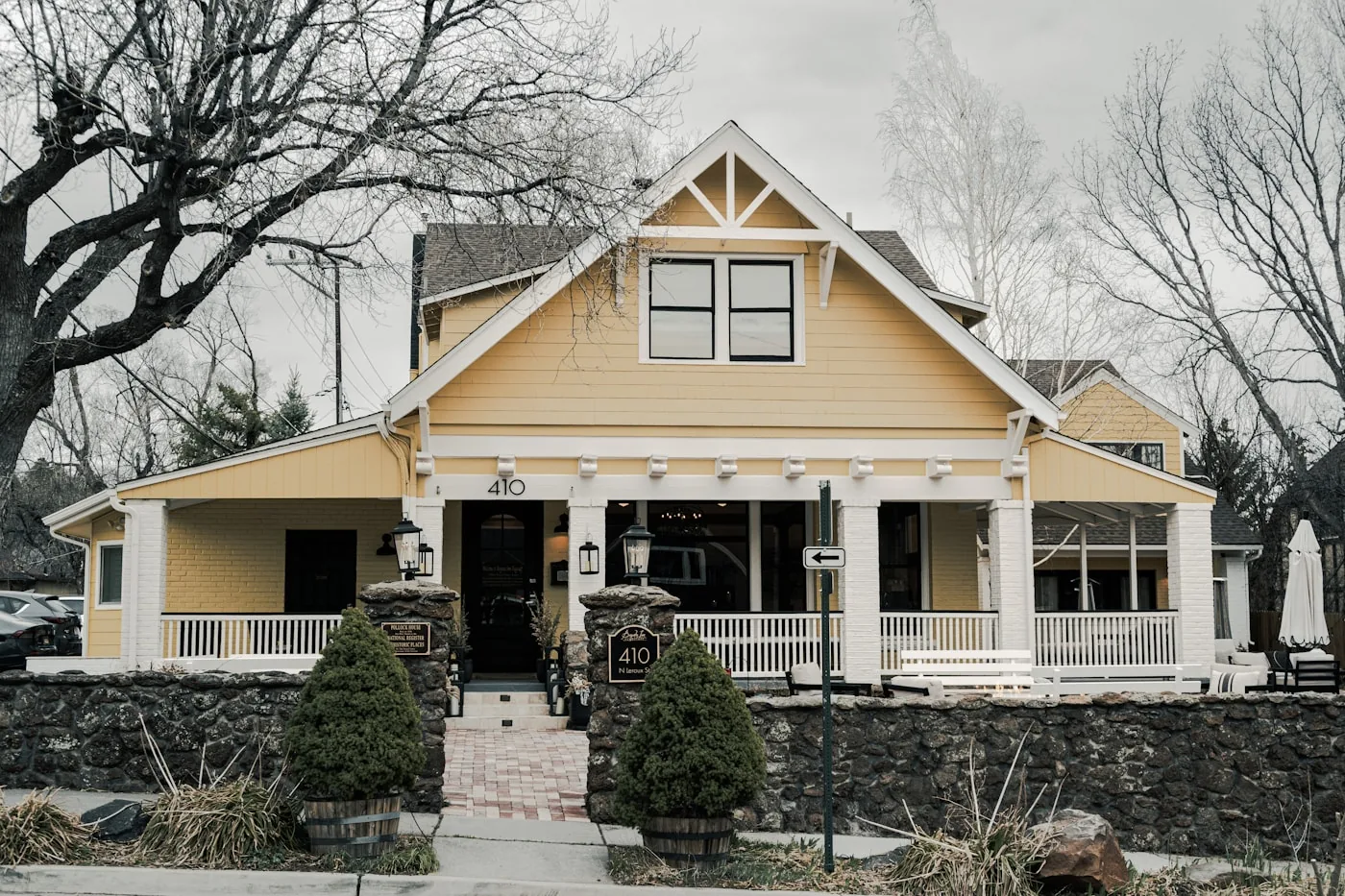 Renovated suburban craftsman house exterior in daylight